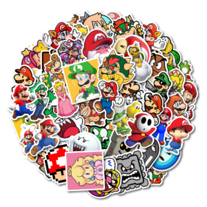100 Pegatina Stickers Calcomanía Cuaderno Laptop Mario Bross