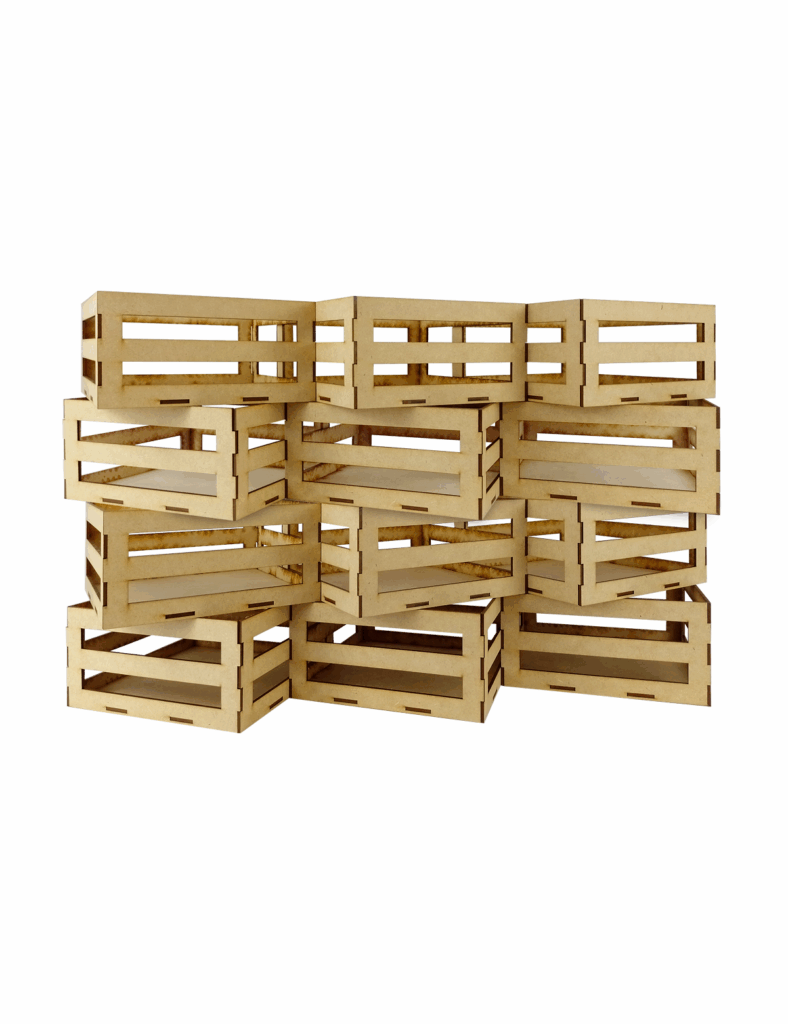 Kit De Huacales 12 Piezas De 20 X 20 Armables MDF