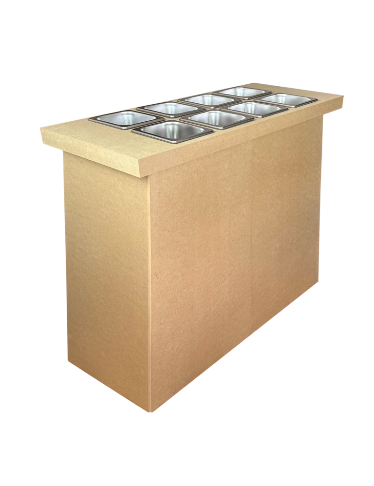 Mesa Barra De Snack Plegable Insertos Incluidos