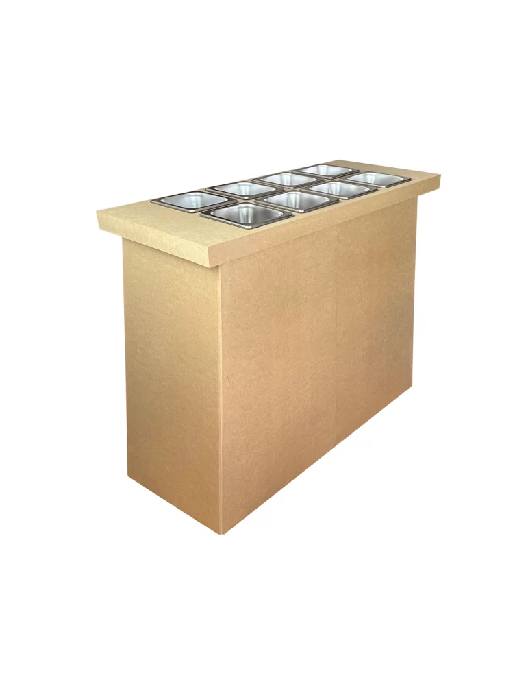 Mesa Barra De Snack Plegable Insertos Incluidos